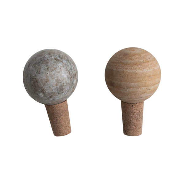 Marble & Cork Bottle Stopper