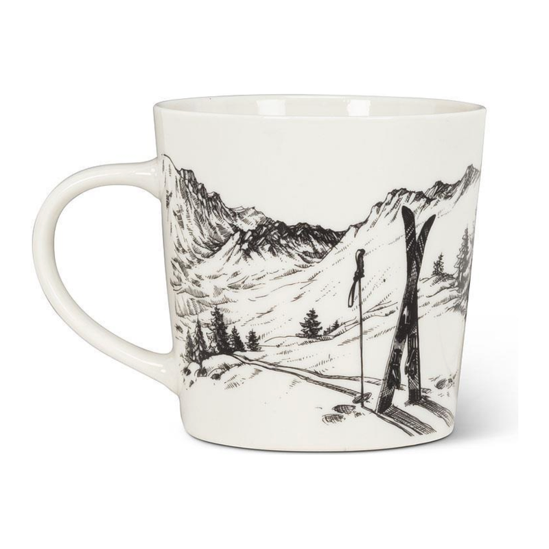 Ski Scenery Sketch Mug