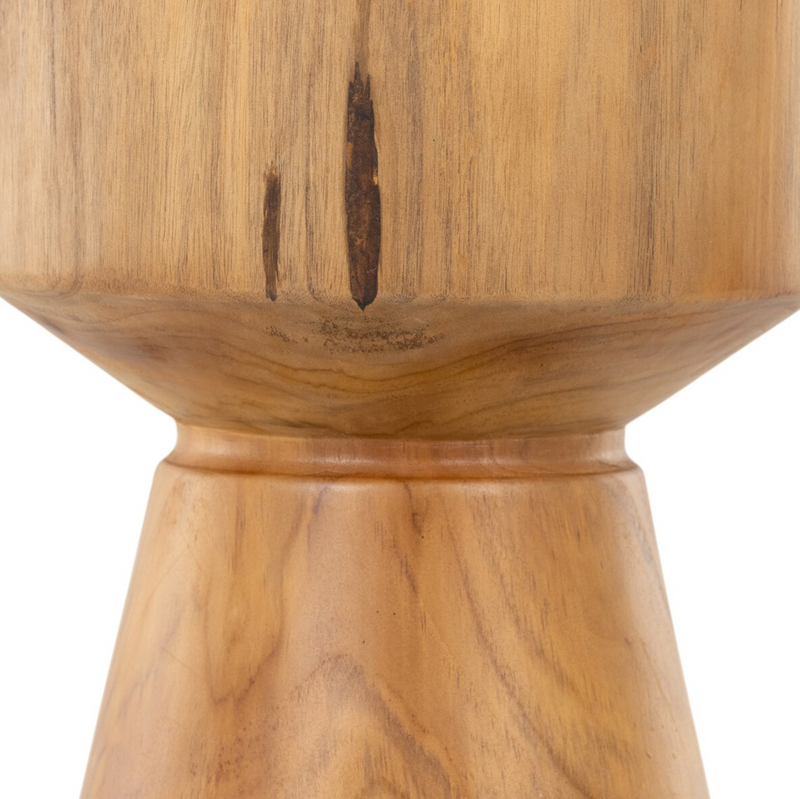 Jovie Outdoor End Table in Natural Teak