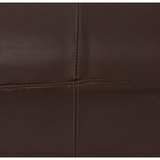 Minara Square Ottoman Dark Brown Leather
