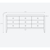 Hara 9 Drawer Dresser in Natural Oak