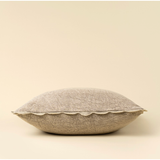 Scalloped Edge Cushion - Silver Grey 20" x 20"