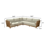 Teras Sectional in Light Grey