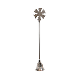 Electroplated Aluminum Candle Snuffer w/ Snowflake, Nickel Finish