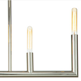 Wolfe Linear Chandelier in Polished Nickel