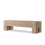 Abaso Accent Bench in Whitewash Rustic | 70"