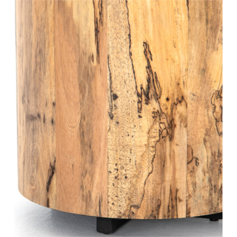 Hudson Round End Table In Spalted Primavera