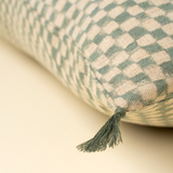 Check Cushion in Blue