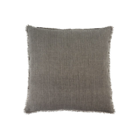 Lina Linen Cushion in Warm Grey 24x24