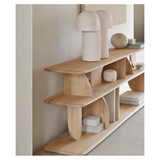 Geometric Sofa Console in Oak