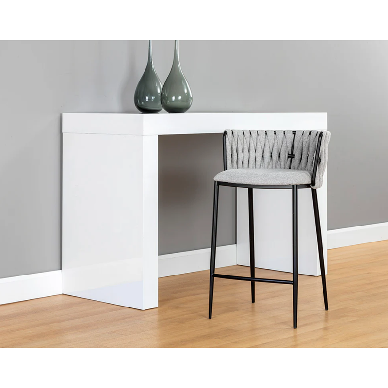 Sarai Counter Stool in Heather Grey