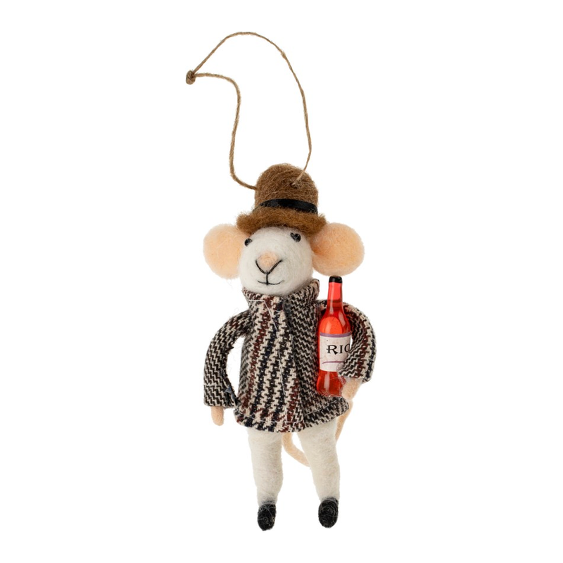 Winston Wine Mouse Ornamnet