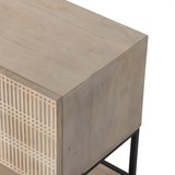 Kelby Small Media Console in Light Wash