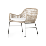 Bandera Outdoor Woven Club Chair in Vintage White (With Cushion)