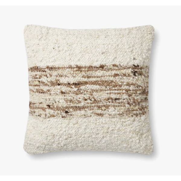 Marie Cushion in Ivory / Camel