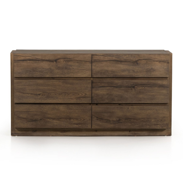 Perrin 6 Drawer Dresser In Rustic Fawn