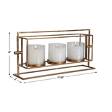 Wenman Triple Candleholder, Gold