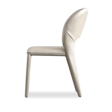 Bosco Dining Chair in Taupe Pebbled Leather
