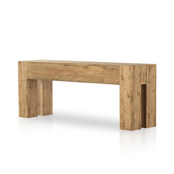 Abaso Console Table in Rustic Ash Oyster