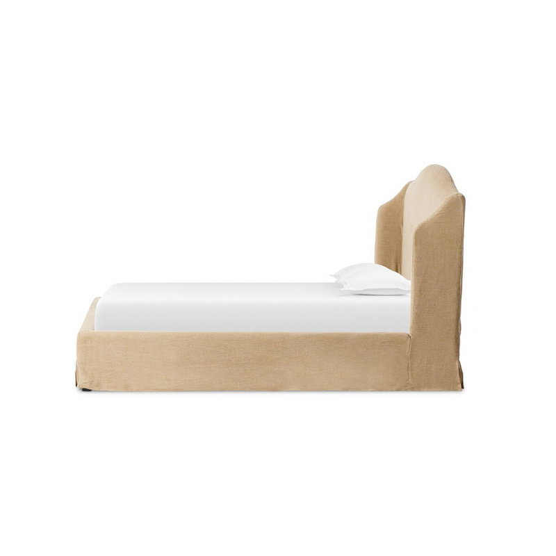 Meryl Slipcover King Bed in Broadway Canvas