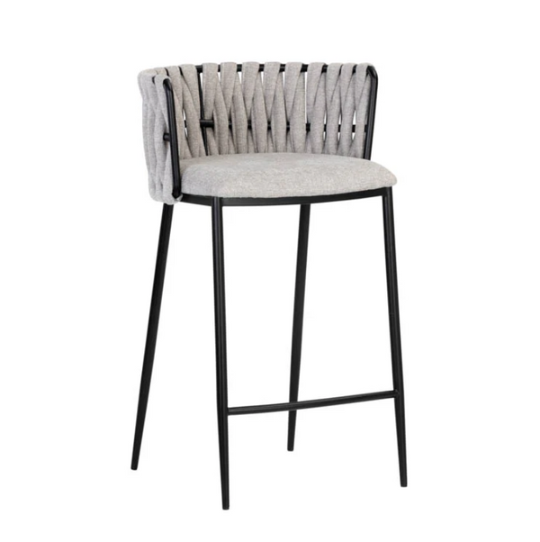 Sarai Counter Stool in Heather Grey