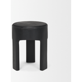 Riya Solid Black Wooden Stool