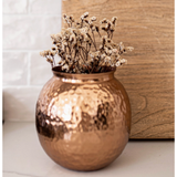Copper Hammered Vase