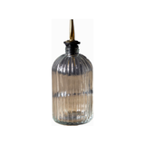 Olive Oil & Vinegar Glass Scallop Fluted Bottle