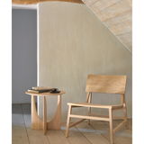 Geometric Side Table in Oak
