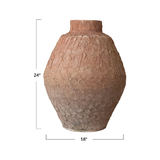 Handmade Textured Terra-cotta Vase