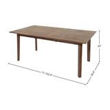 Gia Extension Dining Table - Warm Pecan 71" - 102"