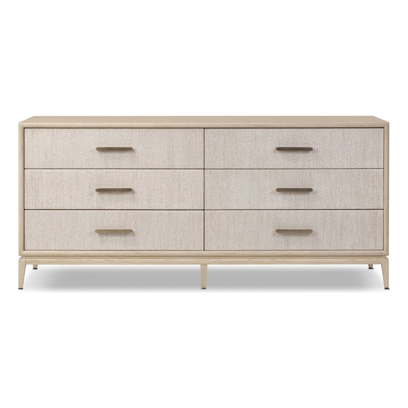 Rosenell 6 Drawer Dresser in Natural Oak Veneer