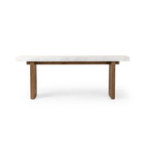 Olympia Console Table in Carrara Marble