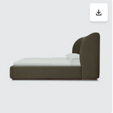 Fizz King Bed Velvet Fern