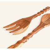 Wooden Fork and Spoon Set