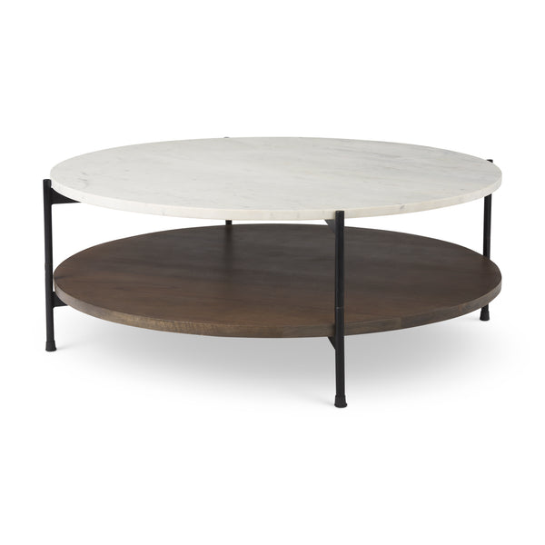 Larkin Coffee Table Round - Dark Brown