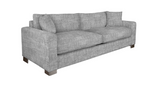 Custom Retreat Sectional - Gr.8 Wesley Linen - LAF One Arm Loveseat + RHF End Chaise - Uptown Light Legs