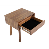Gia 1 Drawer Nightstand in Warm Pecan