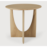 Geometric Side Table in Oak