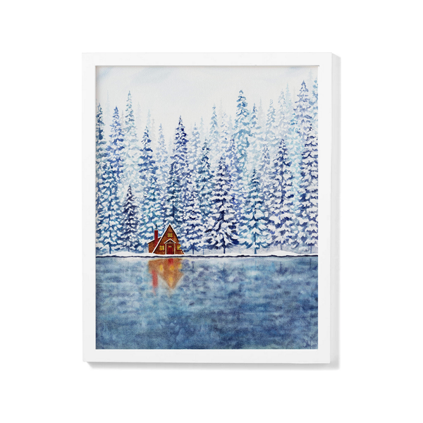 Winter Reflections Watercolour Print