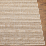 Eagean Outdoor Rug in Light Tan/Stripe