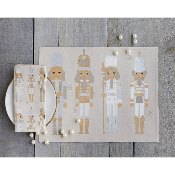 Nutcracker Napkin in Metallic