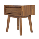 Gia 1 Drawer Nightstand in Warm Pecan