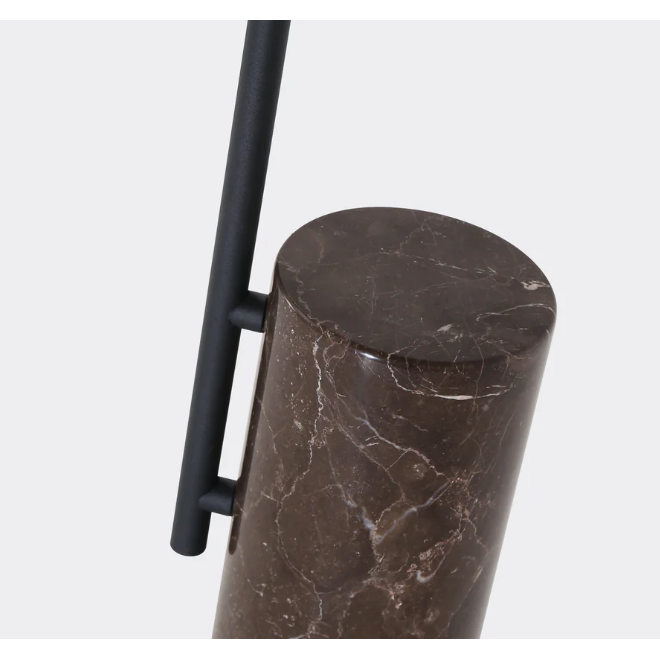 Butler End Table in Brown Marble