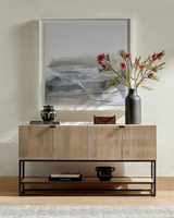 Kelby Small Media Console in Light Wash