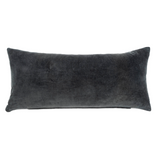 Vera Velvet Cushion 14" x 31" - Graphite