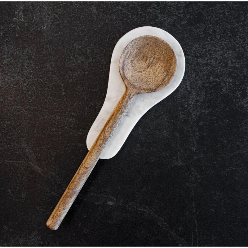 Hand Cut Marble Spoon Rest