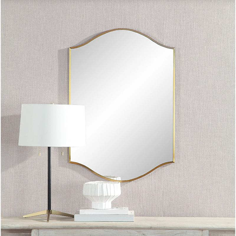 Florianne Mirror with Plated Champagne Frame