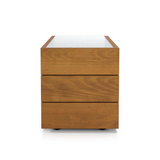 Grant Outdoor End Table with White Marble Top