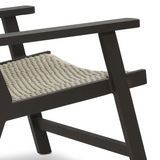 Delano Outdoor Metal Chair in Ivory/Dark